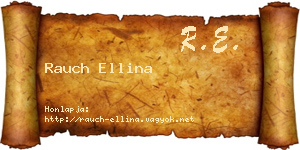 Rauch Ellina névjegykártya